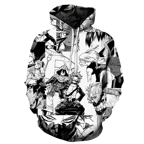 Tops Anime Men hoodie 3d Print Long Sleeves hoodies Brand anime Face Pullovers Casual Tracksuits streetwear Sweatshirts Plus 6XL | Мужская