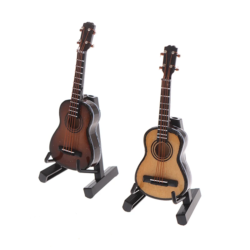 

Мини-модель классической гитары, народные музыкальные инструменты, украшения для кукольного домика, 1 комплект