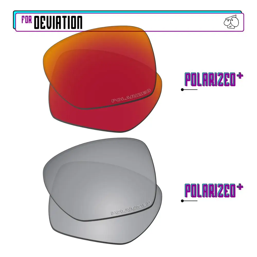 EZReplace Polarized Replacement Lenses for - Oakley Deviation Sunglasses - Sir P Plus-RedP Plus