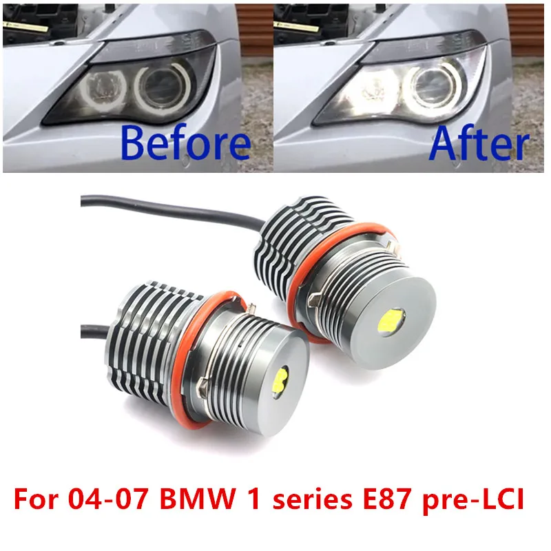 

High Power 6000K 80W White LED Marker Day light IP65 16 LED for 04-07 BMW 1 series E87 pre-LCI LED angel eyes light