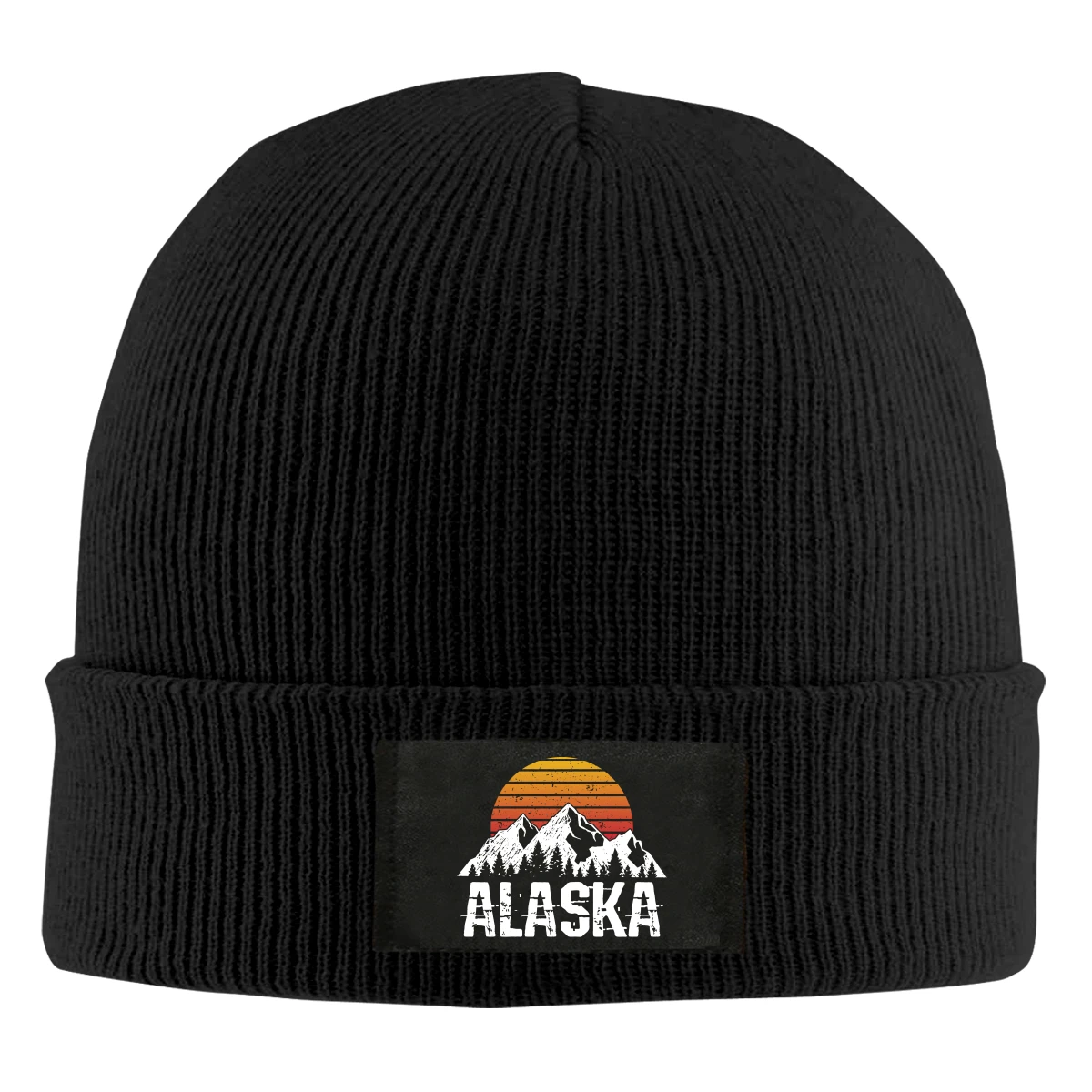 

Alaska Retro Beanie Hats For Men Women With Designs Winter Slouchy Knit Skull Cap