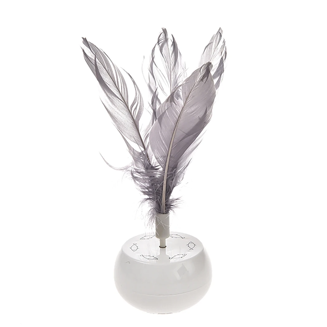 Электрическая игрушка для кошки вращающаяся электрическая искусственные перья