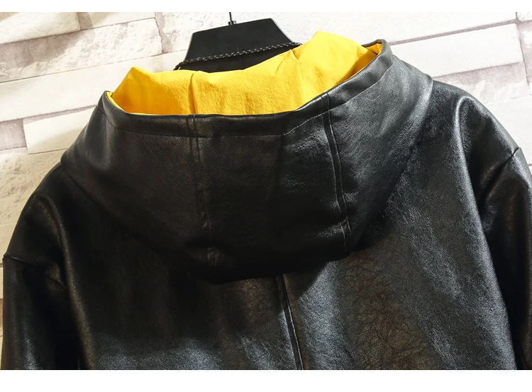 

2019 Hong Kong wind couple autumn new men's solid color two-faced jacket denim