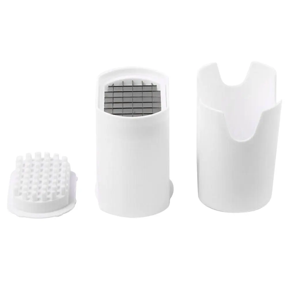 Нарезатель для картофельных чипсов в коробке с прессом и пластиковым кубом для нарезки, шредера и приготовления картофельных ломтиков. Инструмент для кухни.