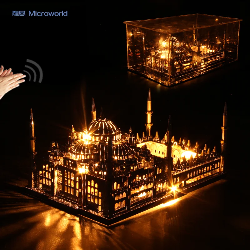 Металлический 3D-пазл Microworld Модель для сборки синей мечети лазерная вырезка