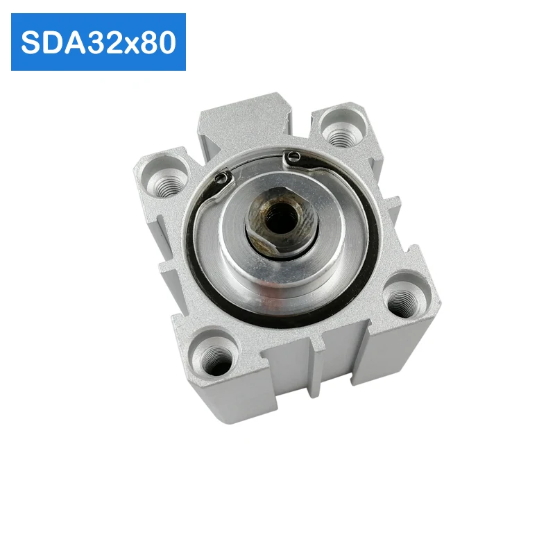 

SDA32*80 Free shipping 32mm Bore 80mm Stroke Compact Air Cylinders SDA32X80-S Dual Action Air Pneumatic Cylinder