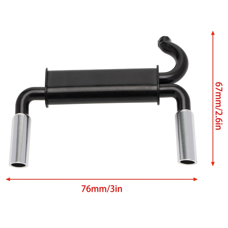 

Metal Exhaust Pipe Tailpipe for 1/10 RC Crawler Car Traxxas TRX4 Axial SCX10 90046 Decoration Simulation Parts