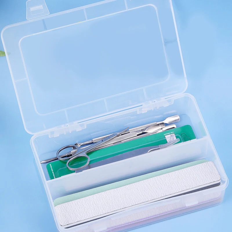 Прозрачная Нейл-арт чехол для хранения органайзер пустой контейнер коробка