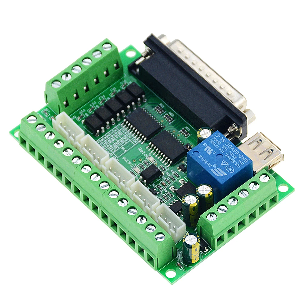 Зеленая машина для гравировки с USB-проводом MACH3 + Type B 5-осевая коммутационная плата