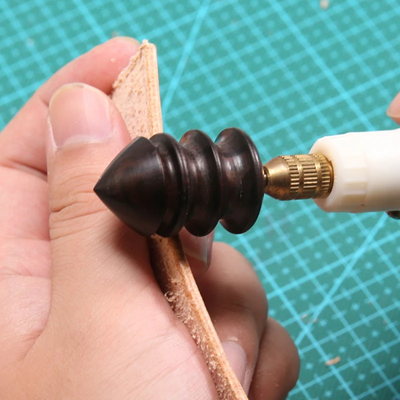 

LMDZ Useful tools Ebony Leather Burnisher Pointed Tip Leather Slickerseful Blackwood Wooden DIY Leathercraft Making Tools