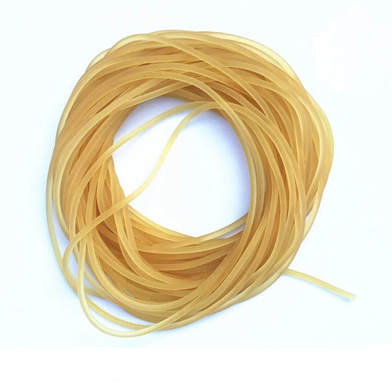 

2mm Thick Solid Latex Line Latex Wire Tied Band Slingshot Tube Fittings 2m/5mLength Rubber Bands