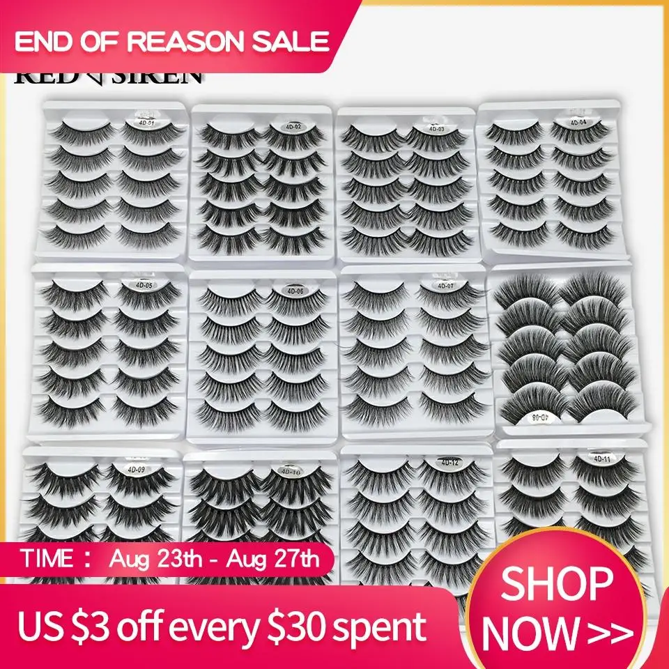 Ресницы Накладные из искусственной норки 5 пар|Накладные ресницы| |