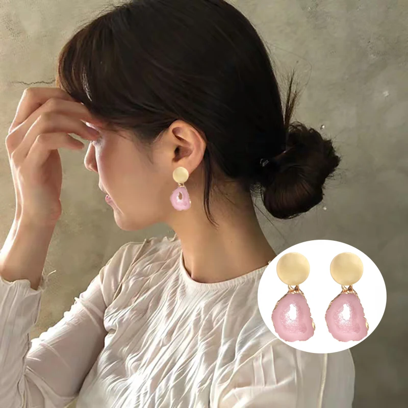 Милые корейские стильные Кристальные серьги для женщин Необычные