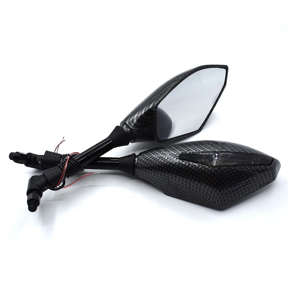

Motorcycle Rearview Mirrors LED Turn Signal Integrated Mirrors For SUZUKI GSXR1300 GSX650F GSF650 BANDIT GSX1250 F/SA/ABS