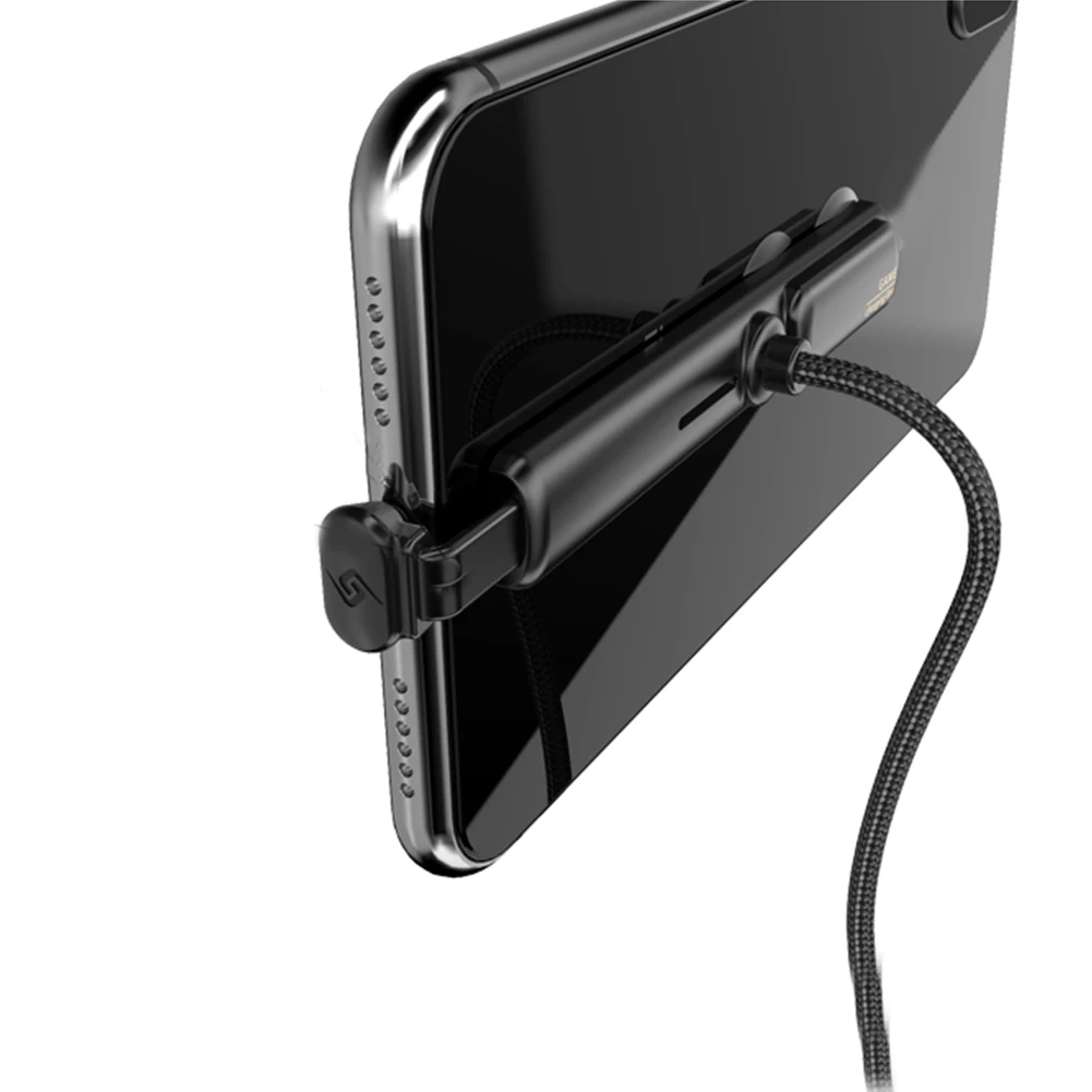 Быстрая зарядка для мобильных игр, кабель Micro USB/Tpye C/Lightning для iPhone, Android, зарядное устройство, синхронизация данных с 2 присосками