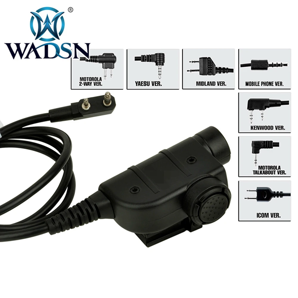 WADSN Airsoft Silynx tatical PTT радио разъем авиационный адаптер для гарнитуры Softair защита ушей аксессуары для стрельбы WZ125
