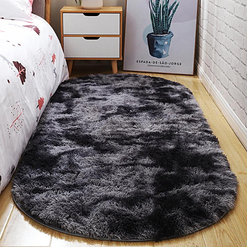 Простой ковер в скандинавском стиле современный домашний для спальни толстый
