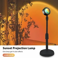 led night light romantic atmosphere sunset projection lamp for home bedroom coffe shop background wall decoration usb table lamp