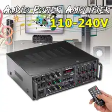 110 В до 220 В 2000 Вт 2,0 канальный аудио усилитель стерео 325BT AV Amp динамик поддержка 4 микрофона реверберации равновесия