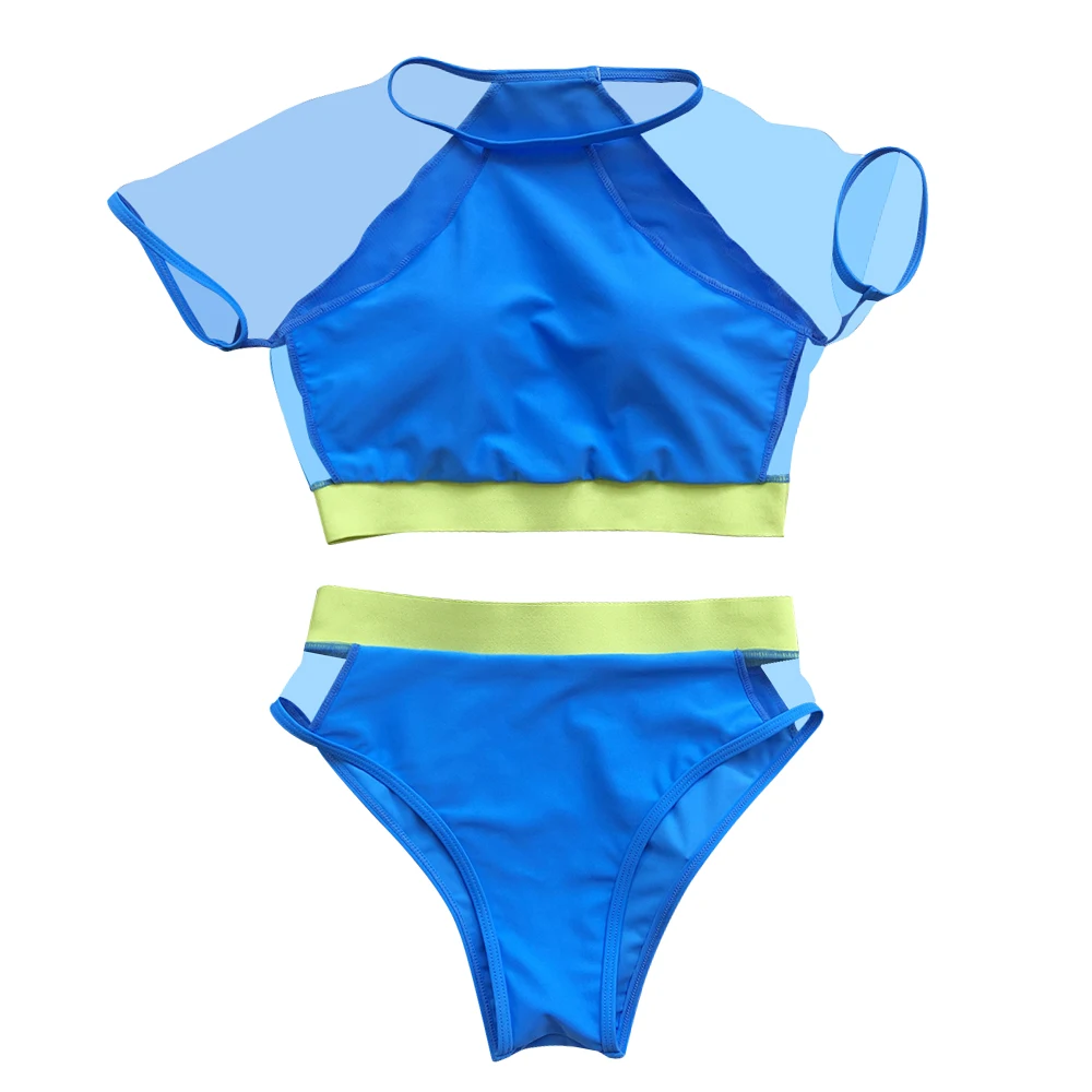 Купальник Vigorshely с высокой талией женское сексуальное Сетчатое бикини вырезами