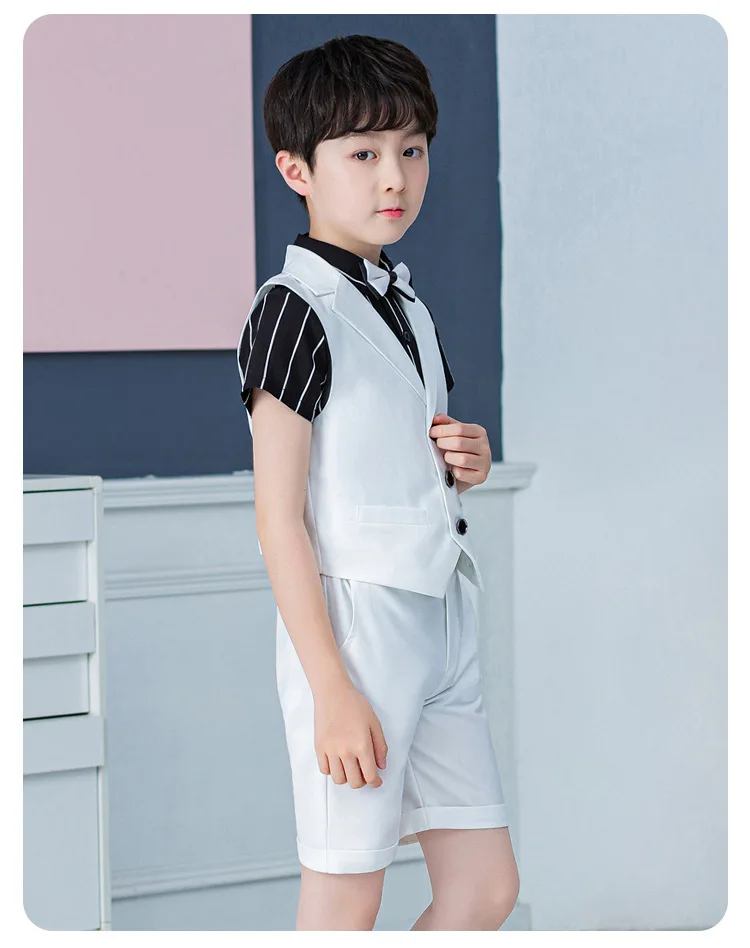 Комплект из 3 предметов 4 предмета на лето для мальчика жилет костюм рубашки и