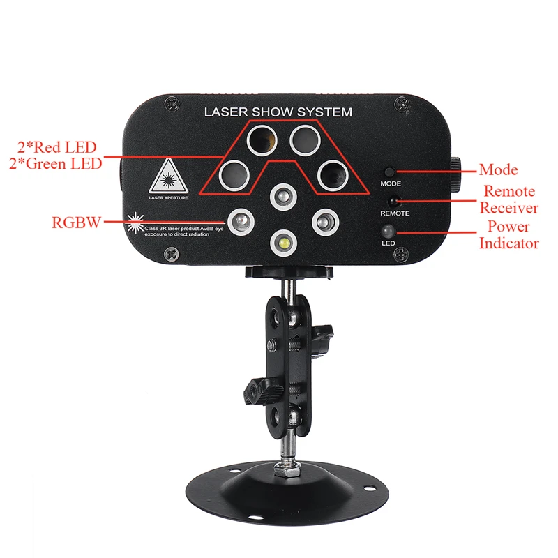 

Laser Projector Light 48/128 Patterns DJ Disco Light Music RGB Stage Lighting Effect Lamp Remote/Sound Actived for Party KTV