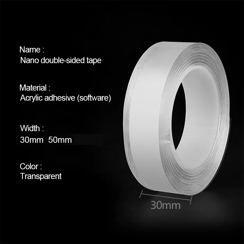 Двухсторонние клейкие ленты из силикагеля 1 мм суперпрозрачная Двухсторонняя