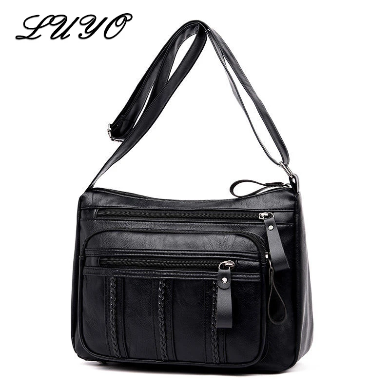 Сумка кросс-боди Женская из экокожи модный саквояж на плечо мессенджер