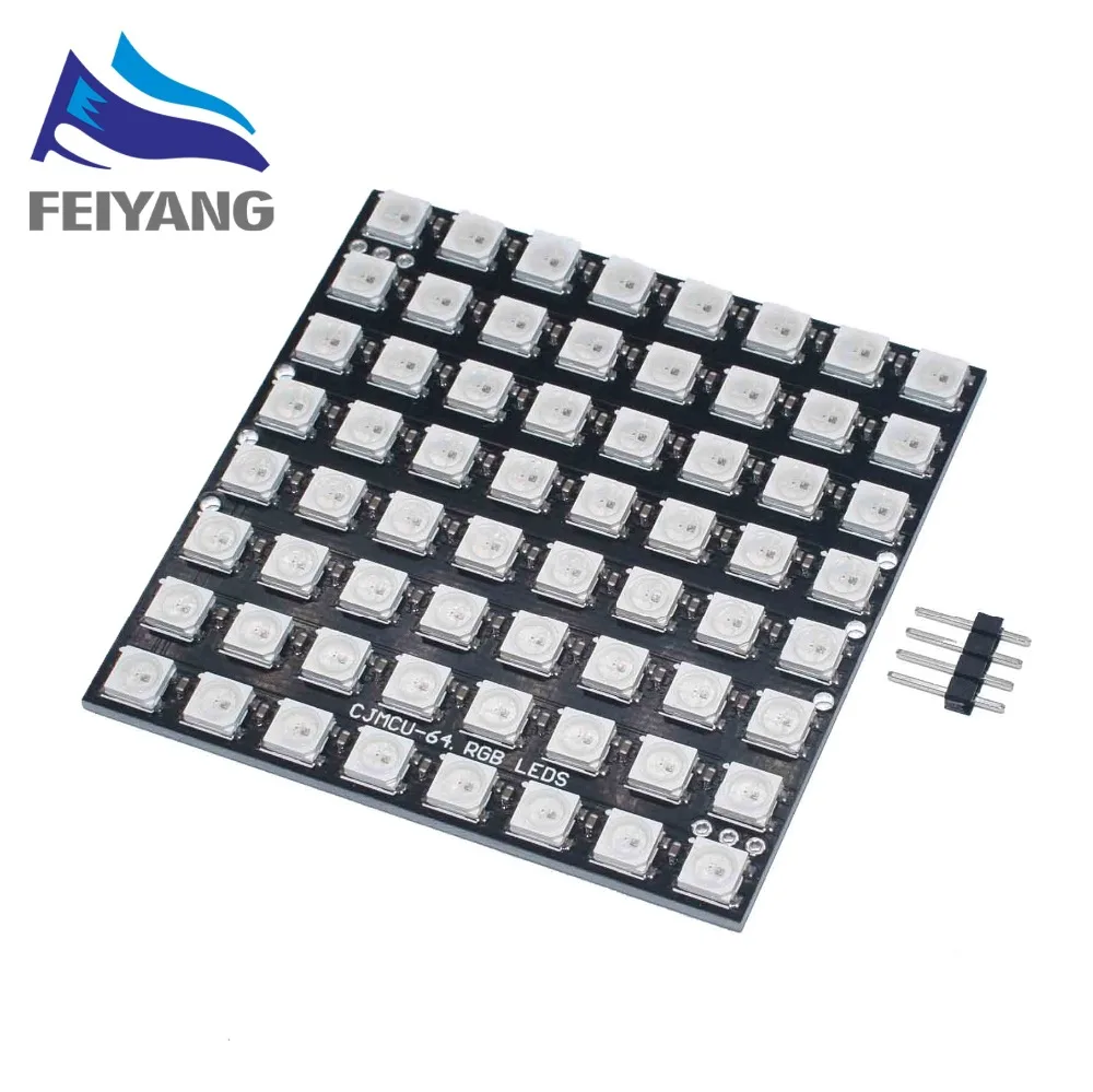 Светодиодная матрица WS2812 5050 RGB 8x8 64 1 шт.|Детали и аксессуары для приборов| |