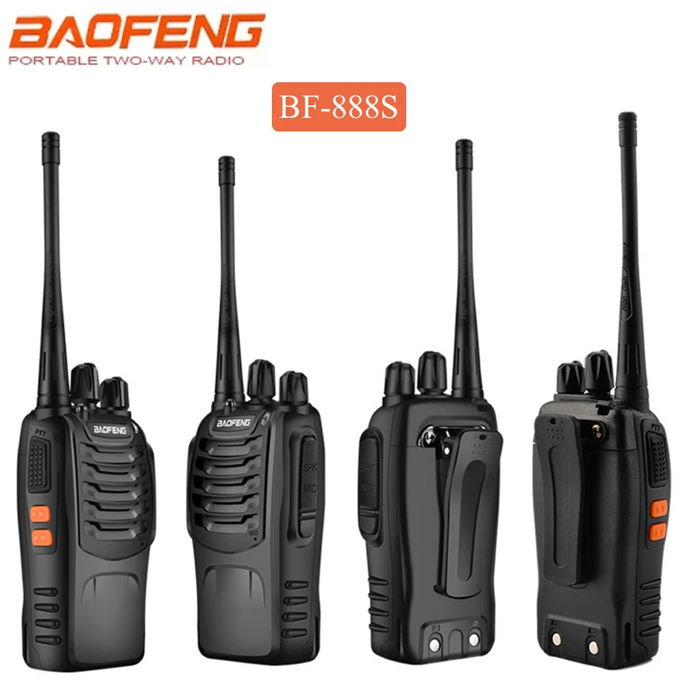 4/2/1 шт. Baofeng 888S Walkie Talkie BF-888S 5W Ham Двусторонняя радиосвязь UHF 400-470 МГц 16-канальная