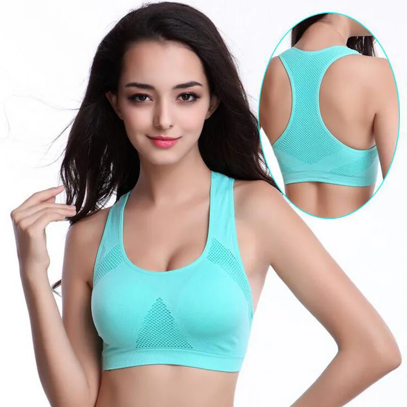 

Backless Sports Top For Fitness Women Yoga Vest Breathable Gym Bra Solid Training Vest Quick Dry Running Bra Padded Tops M-XL