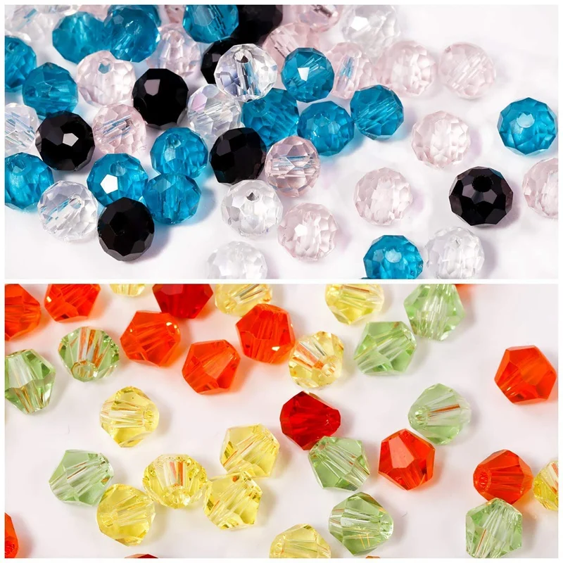 6800Pcs Pony Beads Kit Mix Color Bicone/Rondelle/Letter Assorted in Box Small for Bracelet Making Jewelry | Украшения и