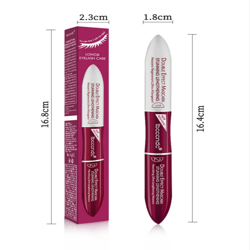

Double Head 4D Mascara Thick curl Extension Eyelash Quick Dry Waterproof Not blooming Lengthening Mascara Eyes Makeup