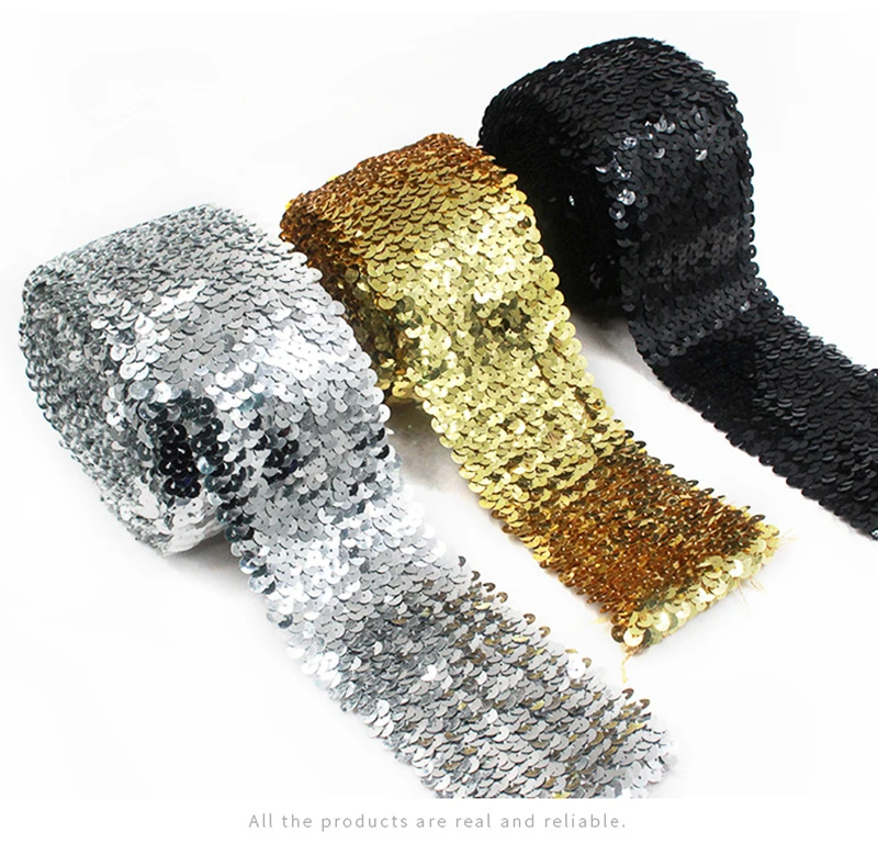 

1 yard, 8 row, 7 color sequins, elastic trim, braid trim, bead trim, decorative lace, lace band, DIY decorative wedding dress
