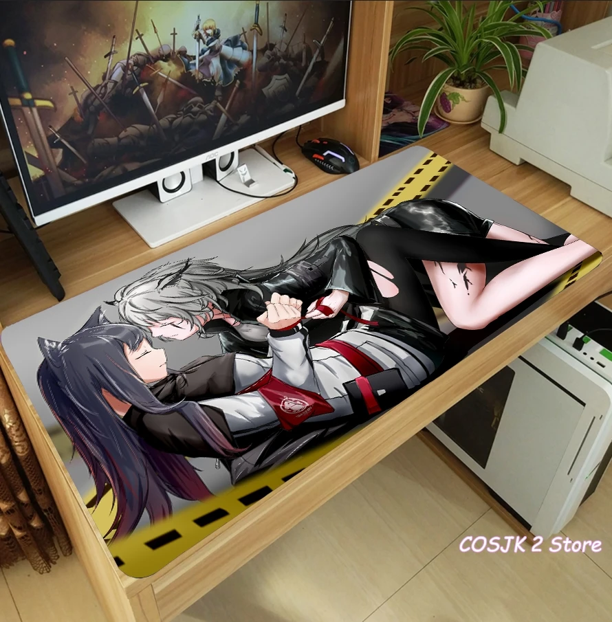 anime arknights siege surtr saga bagpipe mouse pad thicken laptop gaming mice mat desk keyboard mat anti slip playmat otaku gift free global shipping
