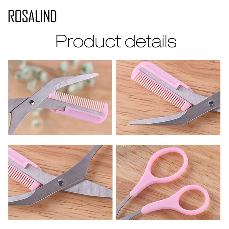 Ножницы для бровей ROSALIND триммер с лезвиями бритва зажимы волос ножницы удаления