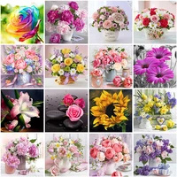 diy 5d diamond painting flowers vase cross stitch kit full square resin embroidery mosaic art rose picture gift home decoration