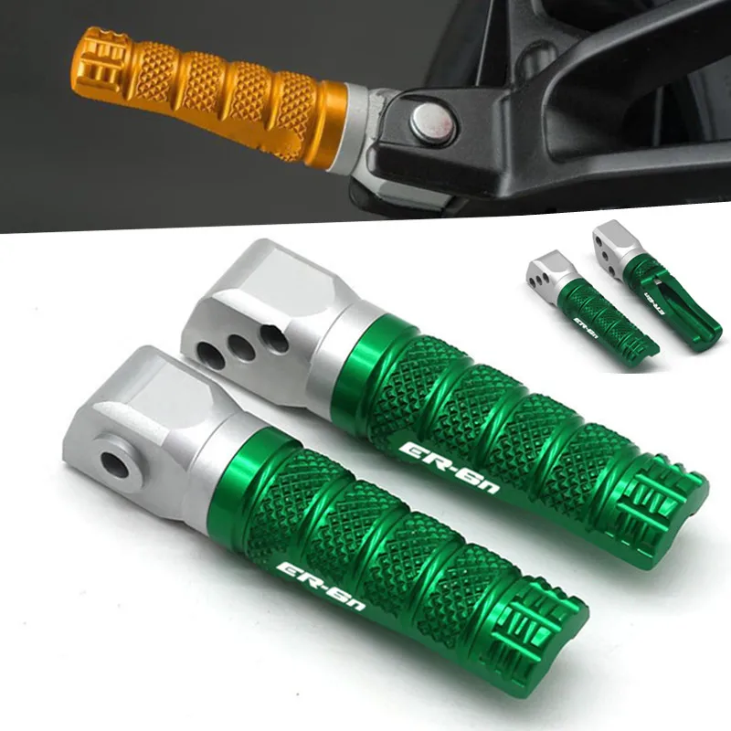 

For Kawasaki ER-6N ER-6F ABS 2006 2007 2008 Motorcycle Aluminum Rear Foot Pegs Rests Footrests Pegs ER6N/6F LOGO