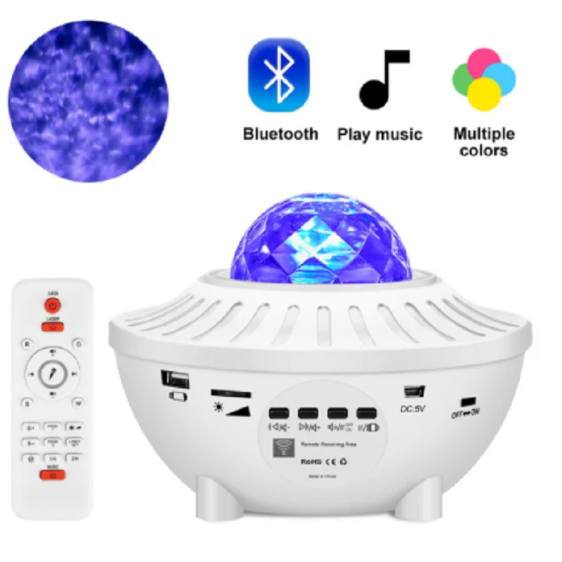 Новый светодиодный Галактический проектор океанских волн Ночной светильник