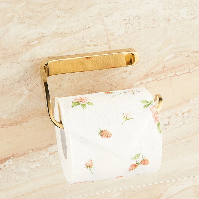 Gold Toilet Paper Holder Bathroom Roll Accessories Simple Design | Обустройство дома