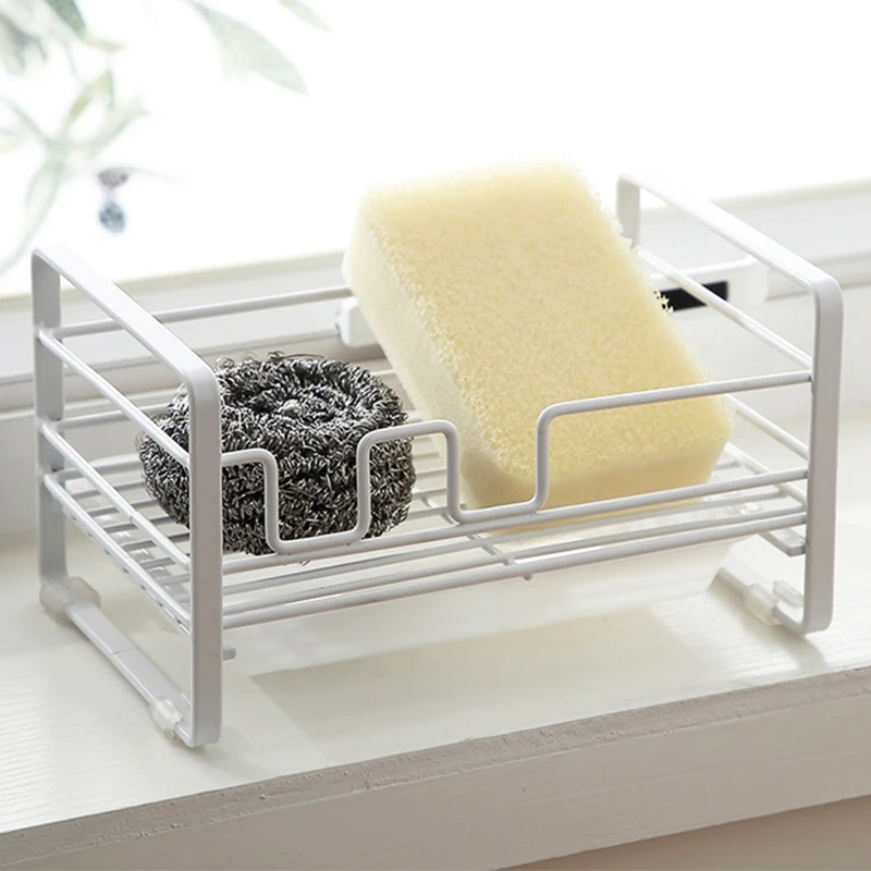Сушилка из нержавеющей стали для кухни органайзер слива с лотком держатель губки