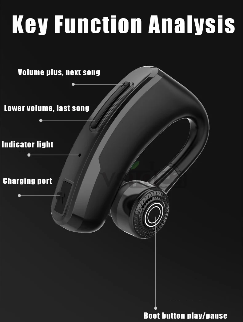 V8-PLUS V10 Bluetooth наушники бизнес беспроводные наушники громкой связи с микрофоном для вождения автомобиля вок для iPhone samsung HUAWEI