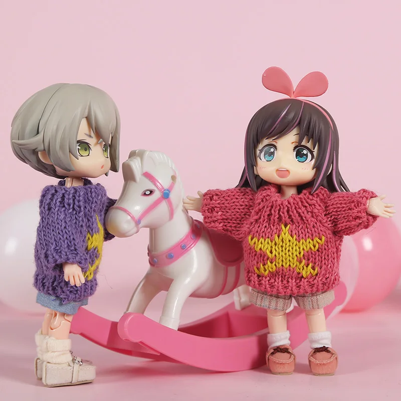 

Ob11 детская одежда вязаный свитер зимняя одежда 1/12 1/8 BJD Кукла Одежда кукла аксессуары