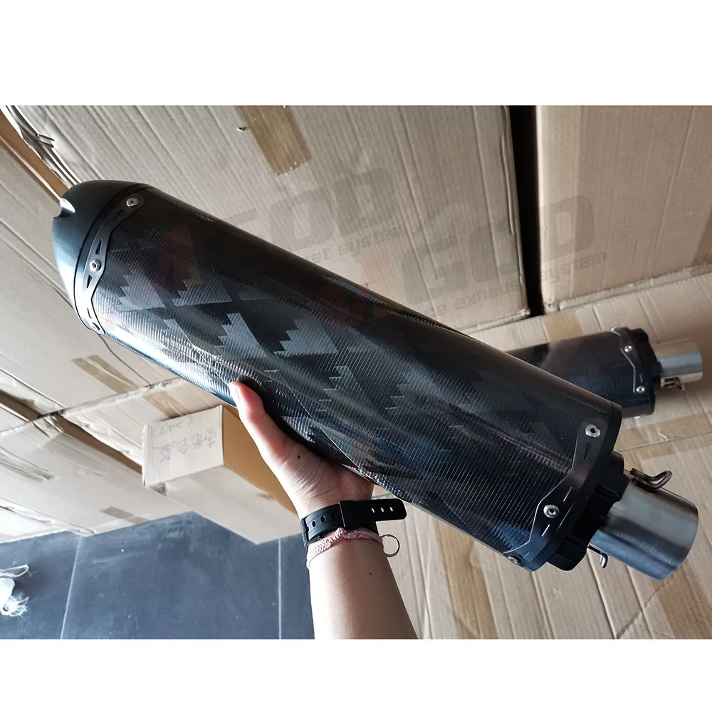 38-51mm Universal Motorcycle Exhaust Pipe Sticker Bro CNC Carbon Fiber Muffler Escape Moto ATV For TWO Brother Trk 502 DB Killer |