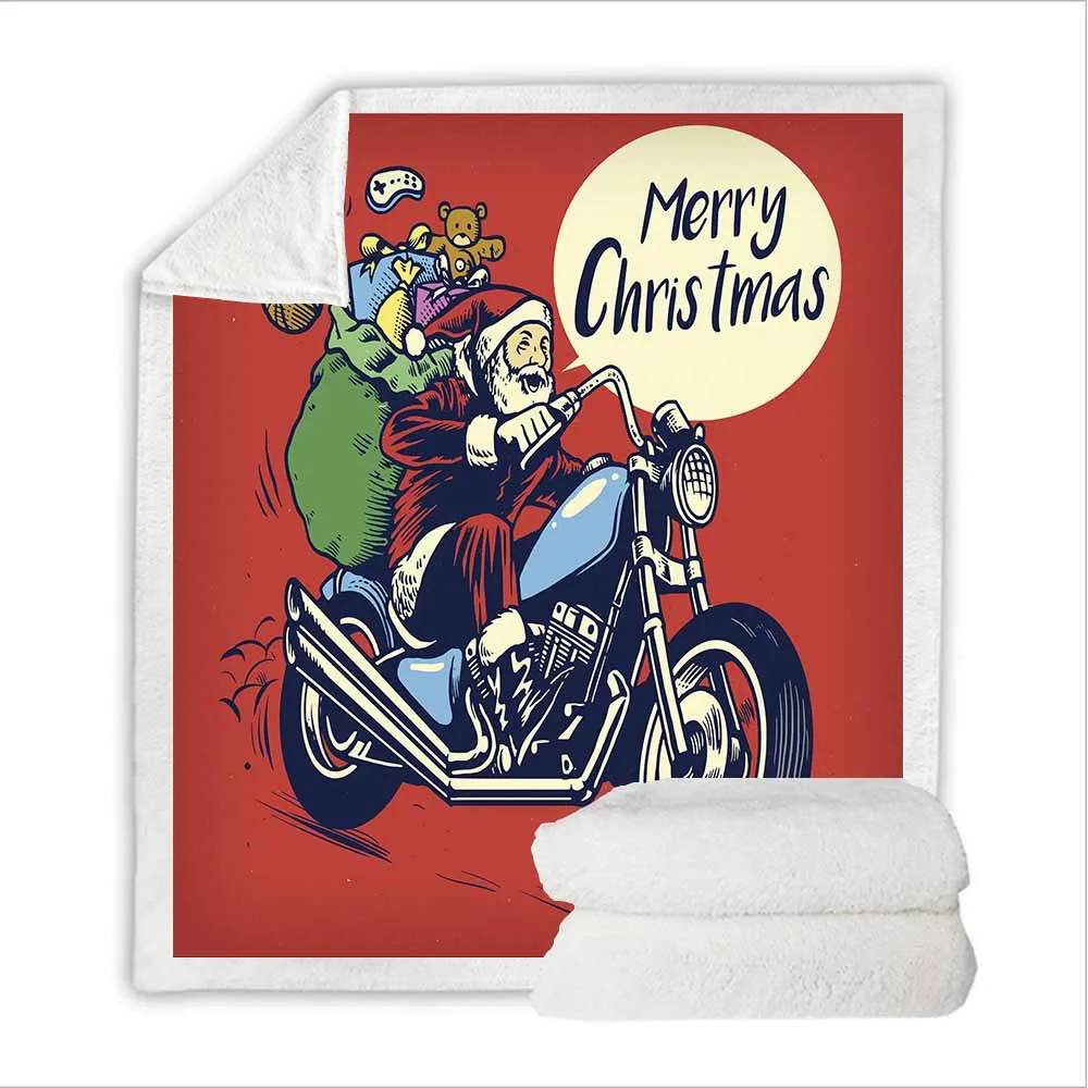 

New Christmas Bed Blanket Sofa Throw Blanket New Year Gift for Adults Kids Bed Cover Thickening Nap Car Travel Blanket for Beds