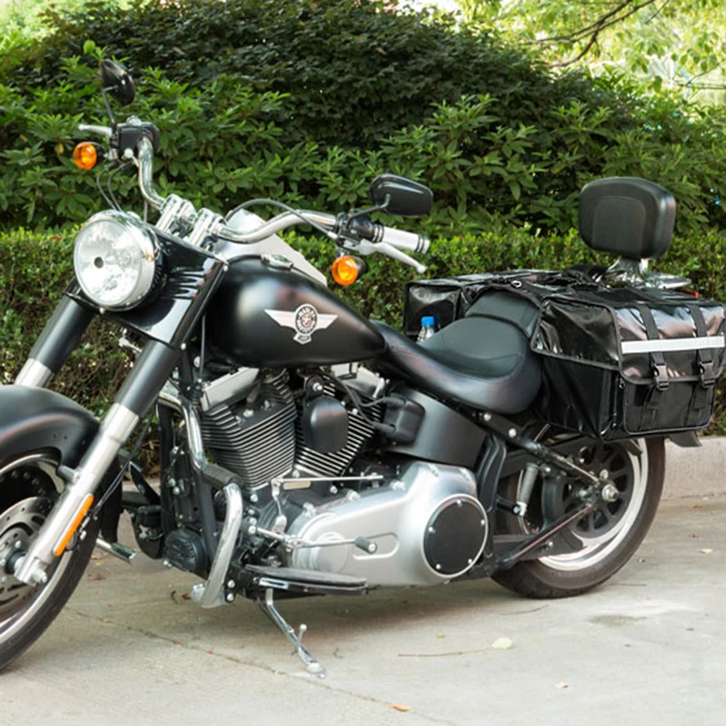 

One Pair Motorcycle saddle bags Waterproof Plus size 70L moto tank bag luggage case motorcycle side bags saddlebag