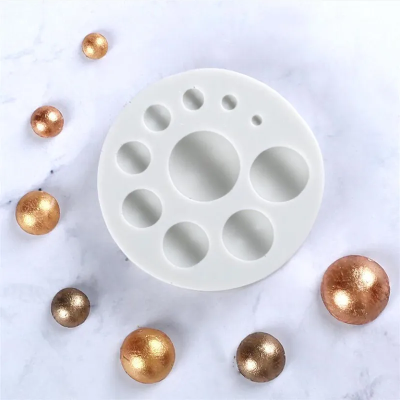

Reusable Hemisphere Pearl Ball Silicone Cake Mould Soap Fondant Chocolate Mould DIY Baking Kitchen Cooking Cake Decorating Tools