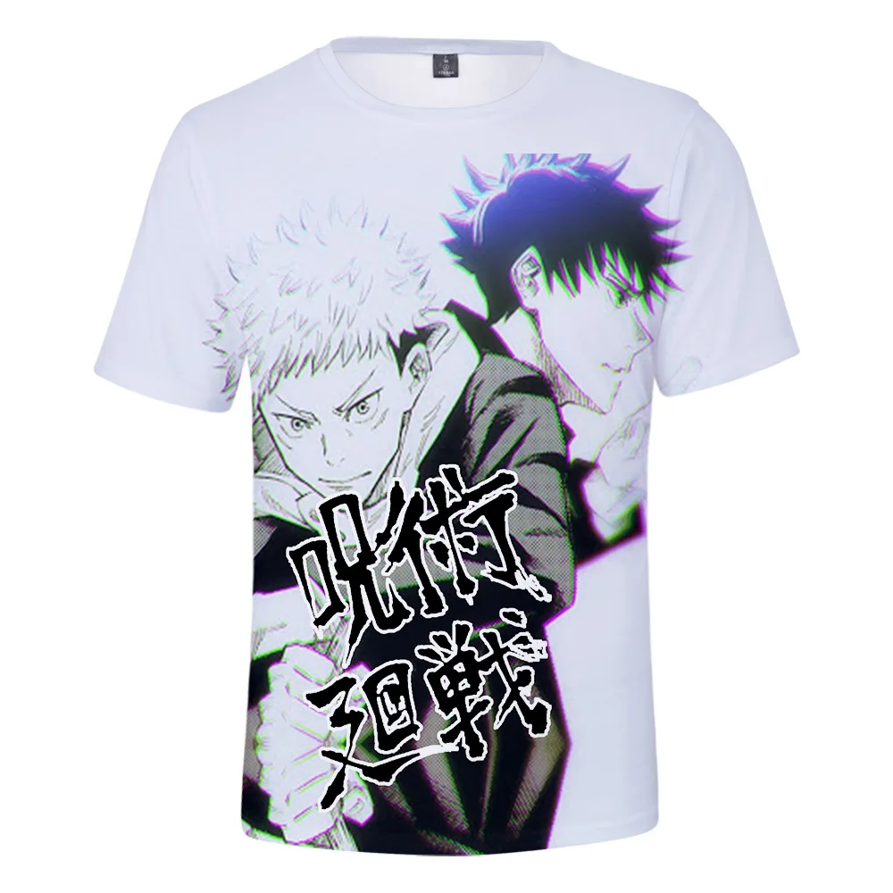 

3D T Shirt Anime Jujutsu Kaisen Print Casual Short Sleeve Hip Pop Streetwear T Shirt Oversized Men Cool Fashion Tee Tops Summer