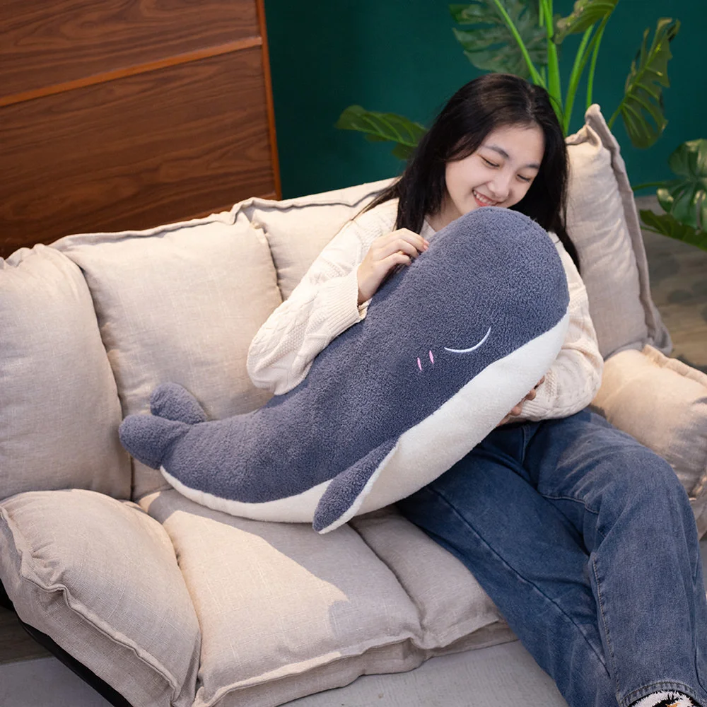 Новинка лидер продаж супермягкая плюшевая игрушка Голубой Кит 25-80 см морское