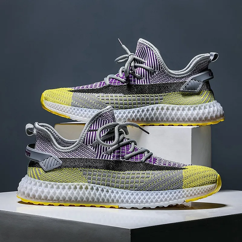 Мужские кроссовки Летние Ультраспортивная обувь с 3D принтом Zapatillas Hombre Дышащая